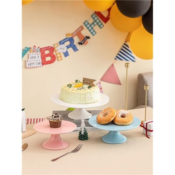 12-Inch Porcelain Round Cake Stand, Cake Plate, Dessert Stand, Cake Stand - Picture 6 of 7